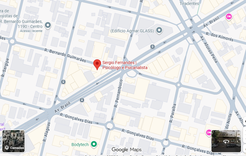 Google MAPS do Consultorio Av. Bernanrdo Gimarães 1033